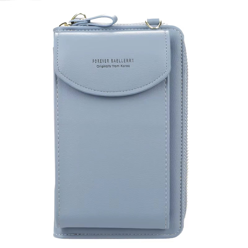Elegance On-the-Go – Luxe PU Leather Crossbody Shoulder Bag with Phone & Card Organizer