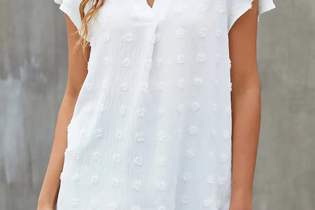 Blouses for Women Dressy V Neck Ruffle Sleeve Summer Tops Casual Flowy Shirts