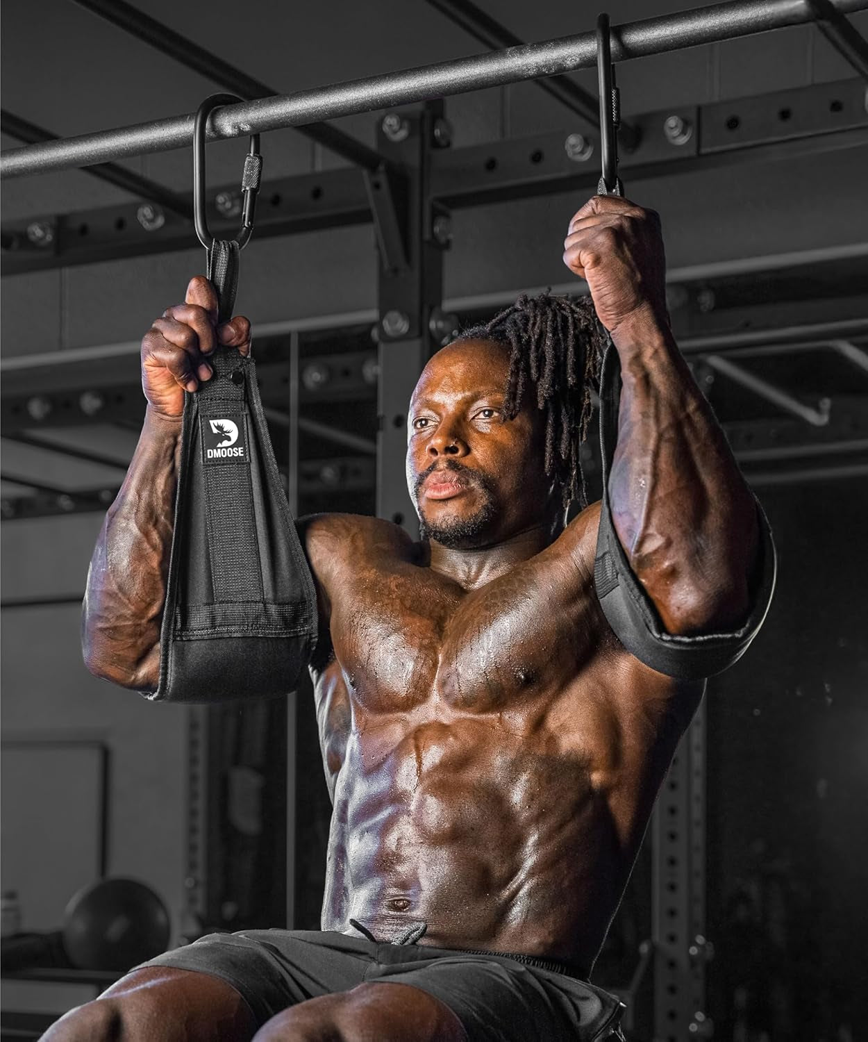 Hanging Ab Straps for Pull up Bar & Abdominal Muscle Building, Rip Resistant and Padded Arm Support for Ab Workout, Ab Sling Straps for Knee and Leg Raises, Pull up Straps for Men and Women