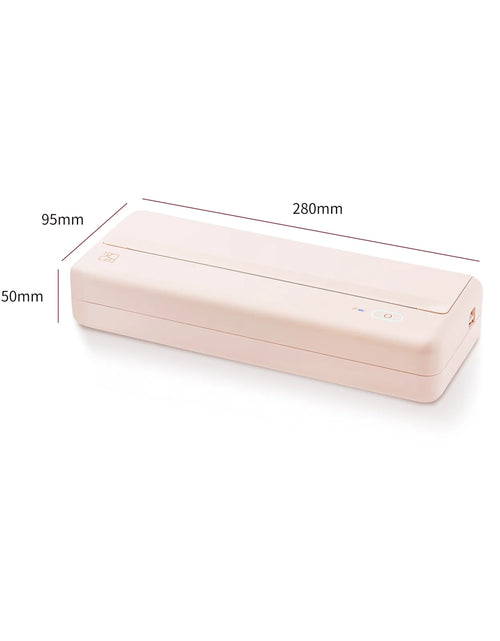 Load image into Gallery viewer, Wireless Portable Printers - A4 Thermal Printer for Travel, Mobile Office, School, Home - Bluetooth Printer Compatible with Ios Android Phone &amp; Laptop, Pink
