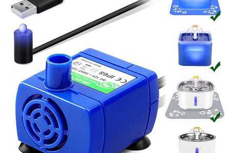 Cat Water Fountain Pump,  Pet Water Fountain Pump Compatible Motor for Pet Drinking Fountain Cat Water Dispenser Replacement