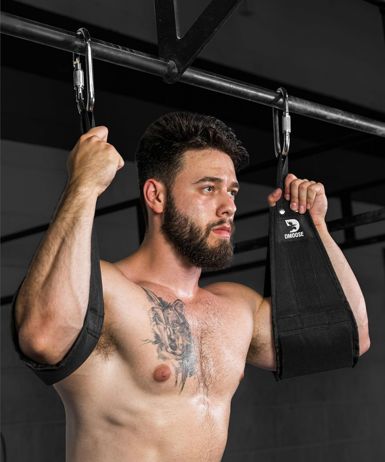 Hanging Ab Straps for Pull up Bar & Abdominal Muscle Building, Rip Resistant and Padded Arm Support for Ab Workout, Ab Sling Straps for Knee and Leg Raises, Pull up Straps for Men and Women