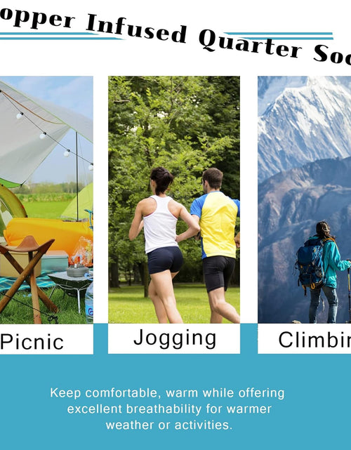 Load image into Gallery viewer, Copper Infused Athletic Ankle Quarter Socks for Mens and Womens 4/5 Pairs
