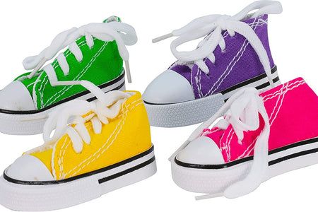 6 Mini Sneakers Colorful Cotton Shredding Foraging Treat Chew Parrot Parakeets Cockatiels Conures and Similar Birds