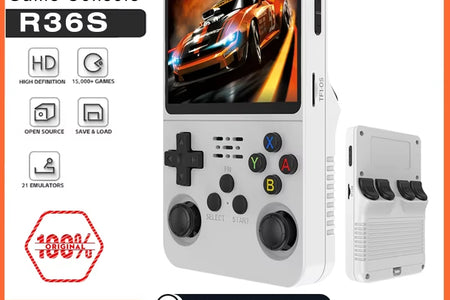 Open Source R36S Retro Handheld Video Game Console Linux System 3.5 Inch IPS Screen Portable Pocket Video Player 64GB 128G Games