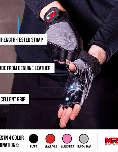 Load image into Gallery viewer, Weight Lifting Gloves Gym Training Bodybuilding Fitness Glove Workout Men &amp; Women Grey S
