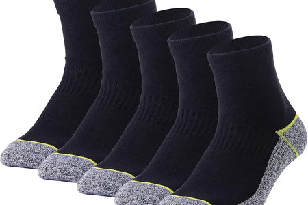 Copper Infused Athletic Ankle Quarter Socks for Mens and Womens 4/5 Pairs