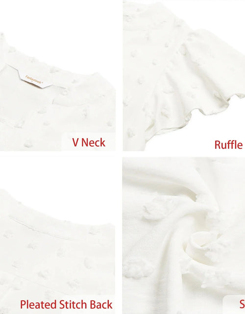 Load image into Gallery viewer, Blouses for Women Dressy V Neck Ruffle Sleeve Summer Tops Casual Flowy Shirts
