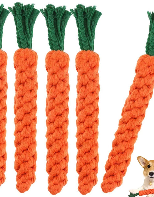 Load image into Gallery viewer, 5 Pieces Dog Chew Toys, Safe Durable Puppy Teething Chewing Braided Toys, Medium Large Pet Dog Cotton Knot Paws Fun Molar for Clean Teeth Healthy
