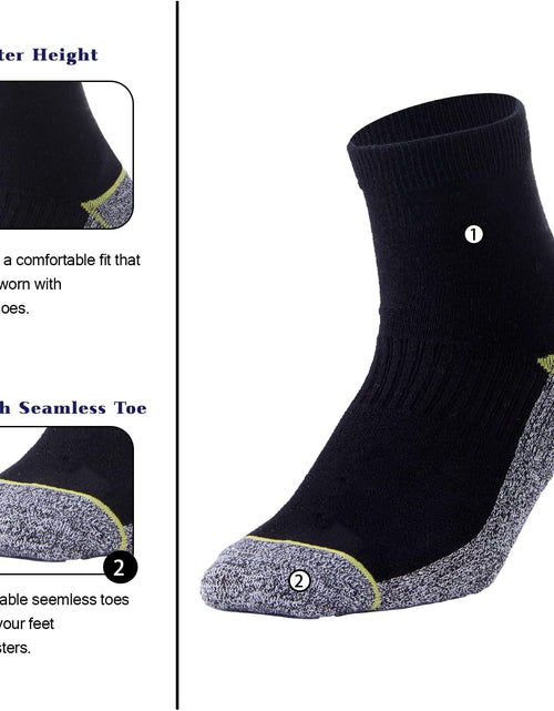 Load image into Gallery viewer, Copper Infused Athletic Ankle Quarter Socks for Mens and Womens 4/5 Pairs

