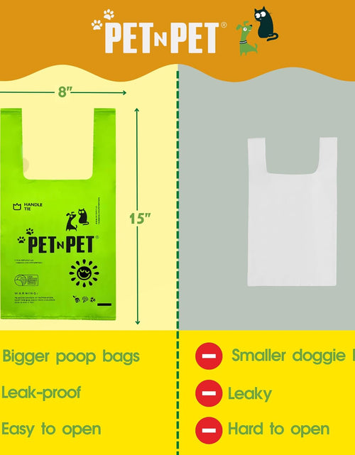 Load image into Gallery viewer, Poop Bags Unscented | Dog Poop Bags with Tie Handles | USDA Certified 38% Biobased Dog Waste Bags | Cat Poop Bags | Durable Dog Bags for Poop | Easy Dispensing 200 Counts Poop Bags for Dogs
