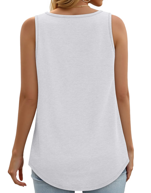 Load image into Gallery viewer, Summer Womens Tank Tops U Neck Casual Flowy Sleeveless Shirts for Women
