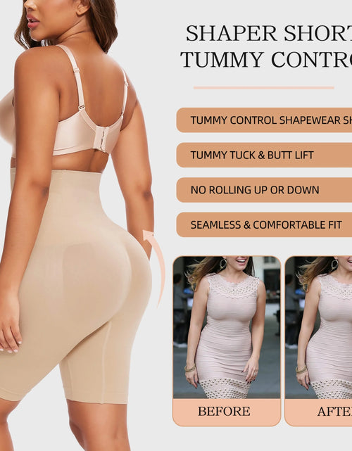 Load image into Gallery viewer, 2 Packs De Shorts Moldeadores De Control De Abdomen Faja Moldeadora Para Mujer De Cintura Alta Adelgazante De Muslos
