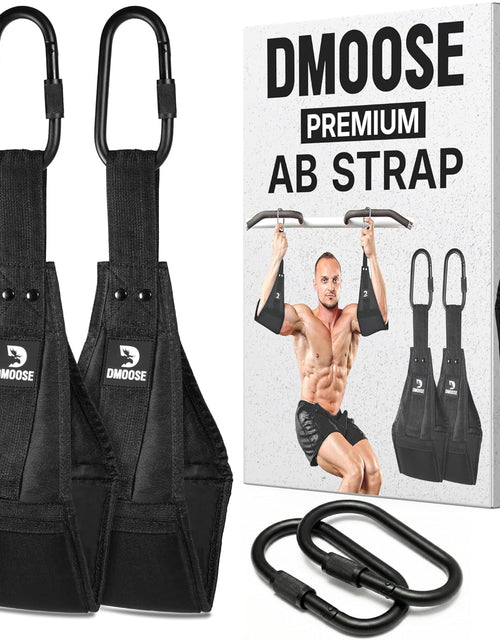 Load image into Gallery viewer, Hanging Ab Straps for Pull up Bar &amp; Abdominal Muscle Building, Rip Resistant and Padded Arm Support for Ab Workout, Ab Sling Straps for Knee and Leg Raises, Pull up Straps for Men and Women
