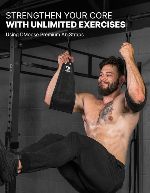 Load image into Gallery viewer, Hanging Ab Straps for Pull up Bar &amp; Abdominal Muscle Building, Rip Resistant and Padded Arm Support for Ab Workout, Ab Sling Straps for Knee and Leg Raises, Pull up Straps for Men and Women
