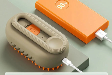 Cat Steam Brush, 3 in 1 Self Cleaning Cat Steamy Pet Brush Steamer Brush for Massage for Removing Tangled and Loosse Hair (White)